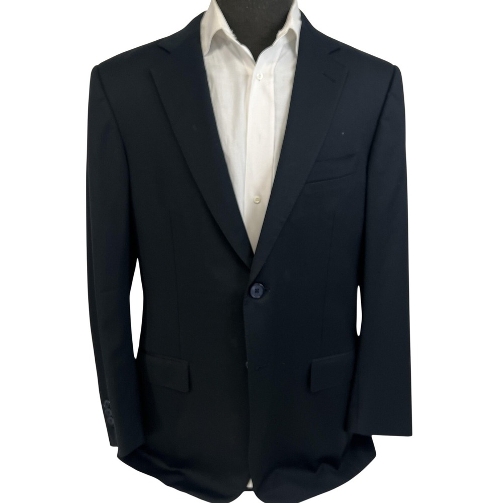 Ermenegildo Zegna Blazer 42 US Black Wool‎ Multiseason Two Button Sport Coat